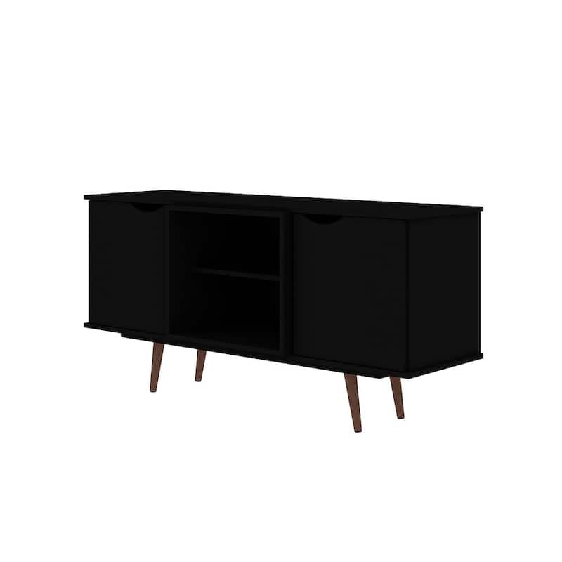 Hampton Mid Century Modern Wood 53.54 Media Cabinet Console