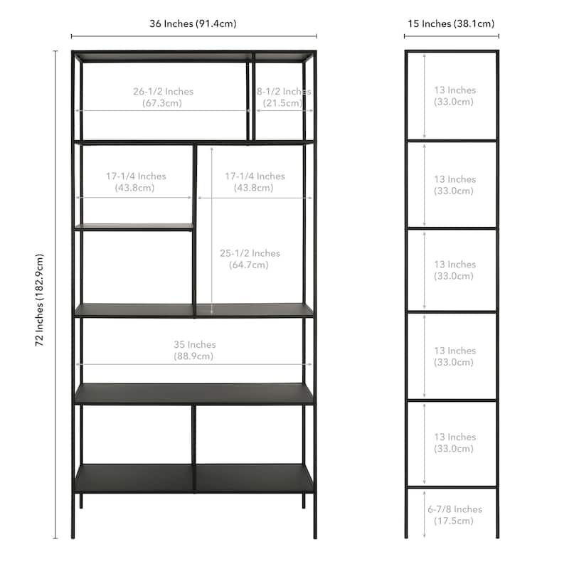 Winthrop 72'' Tall Rectangular Bookcase