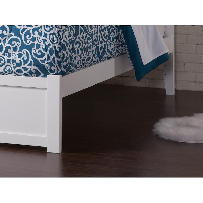 Platform Bed with Flat Panel Footboard, Underbed Storage Drawers, and USB Charger for Organized Rooms