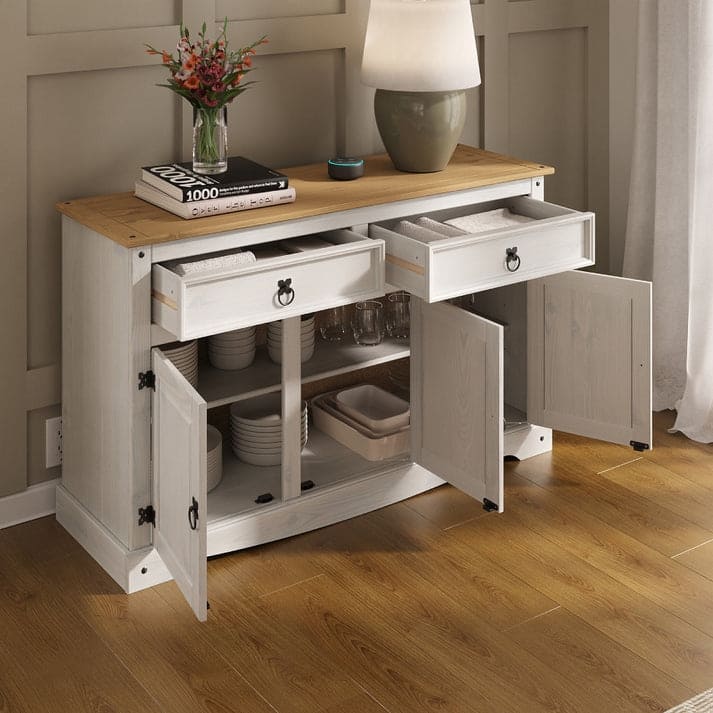Wood Buffet Sideboard Farmhouse - Corona Collection | Furniture Dash - N/A