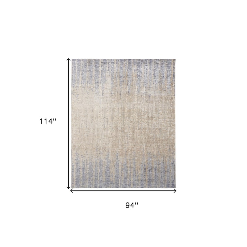 Wuna Power Loomed Distressed Abstract Modern Non Skid Area Rug By HomeRoots - 8' x 10'