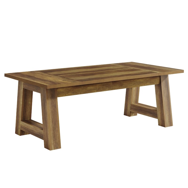 70.5'' Long Dining Table for 6-8, Farmhouse Wooden Kitchen Table