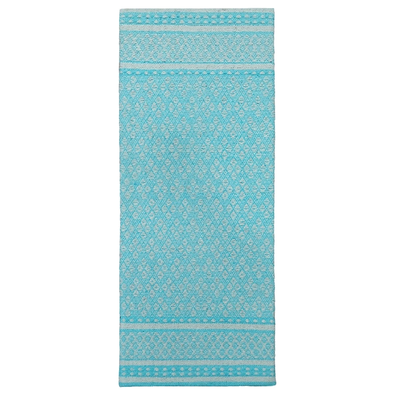Luxurious Woven Cotton Kitchen Runner Mat Rug - Anti-Fatigue, Anti-Skid, Cushioned - 18''x48''