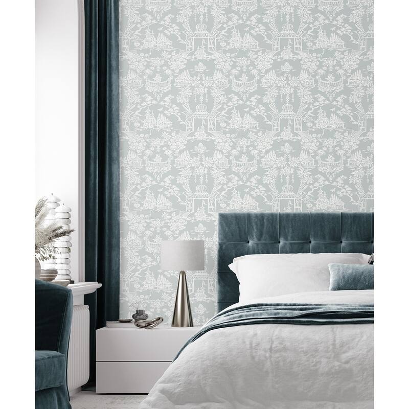NextWall Garden Chinoiserie Peel and Stick Wallpaper - 27 in. W x 18 ft. L