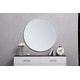 preview thumbnail 136 of 186, Carson Carrington Labbemala Metal Frame Round Mirror 42" Diameter - White