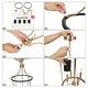 preview thumbnail 12 of 10, Evaie Modern Farmhouse 4-light Candle Chandelier Dimmable with Black Fabric Shade - D13.5'' x H88''