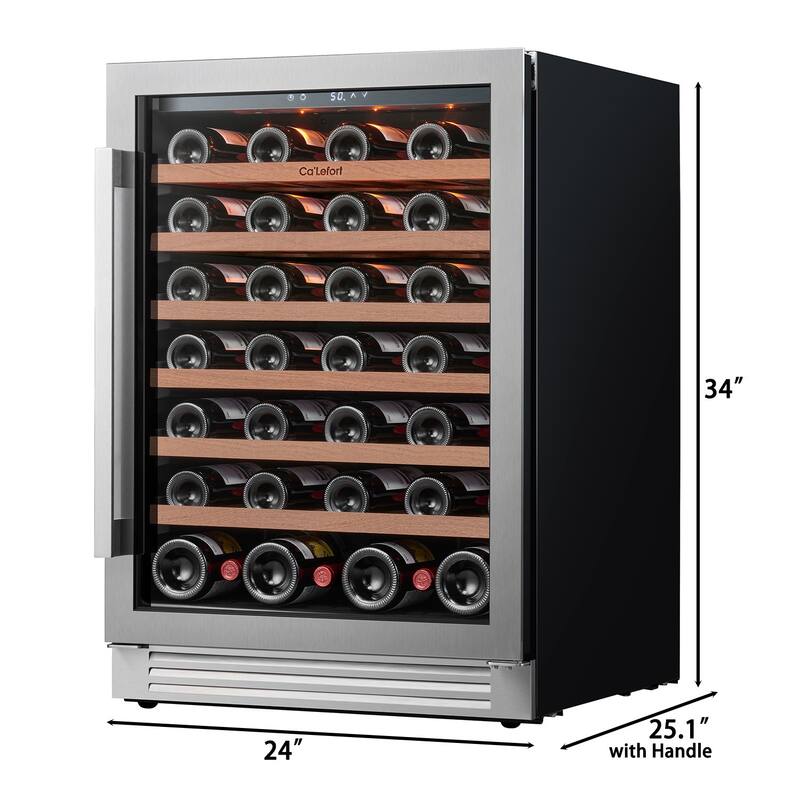 24 Inch 54 Bottle Built-in/ Freestanding Wine Cooler