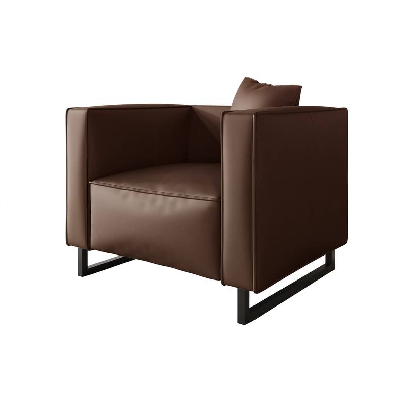 CraftPorch Mid Century Modern 3- Pieces Upholstered Living Room Set - Brown - 3 Piece