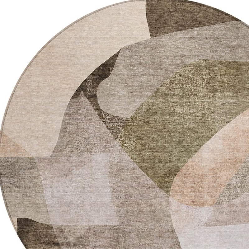 HomeRoots Abstract Transitional Rectangle Outdoor Rug