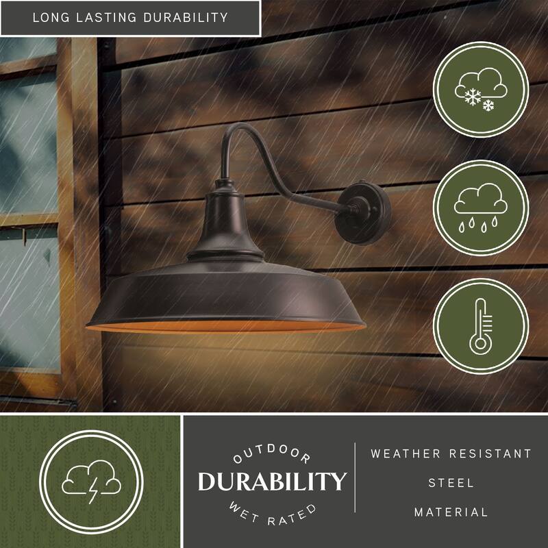 Vaxcel Dorado 1-light Bronze Farmhouse Barn Wall Light