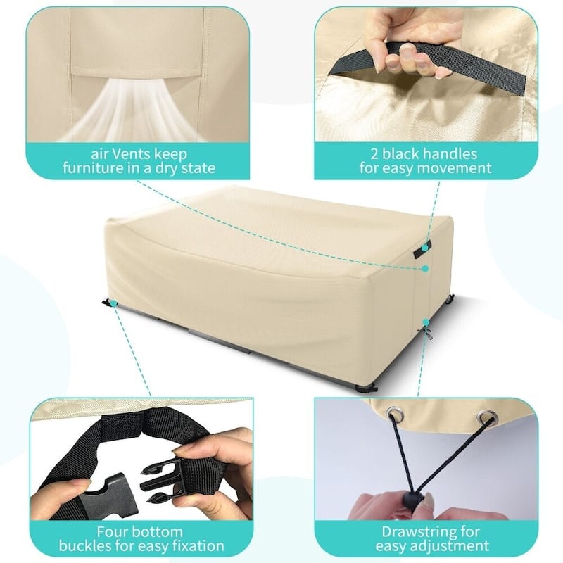 Heavy Duty Waterproof Patio Furniture Set Cover Outdoor Sectional Sofa Cover