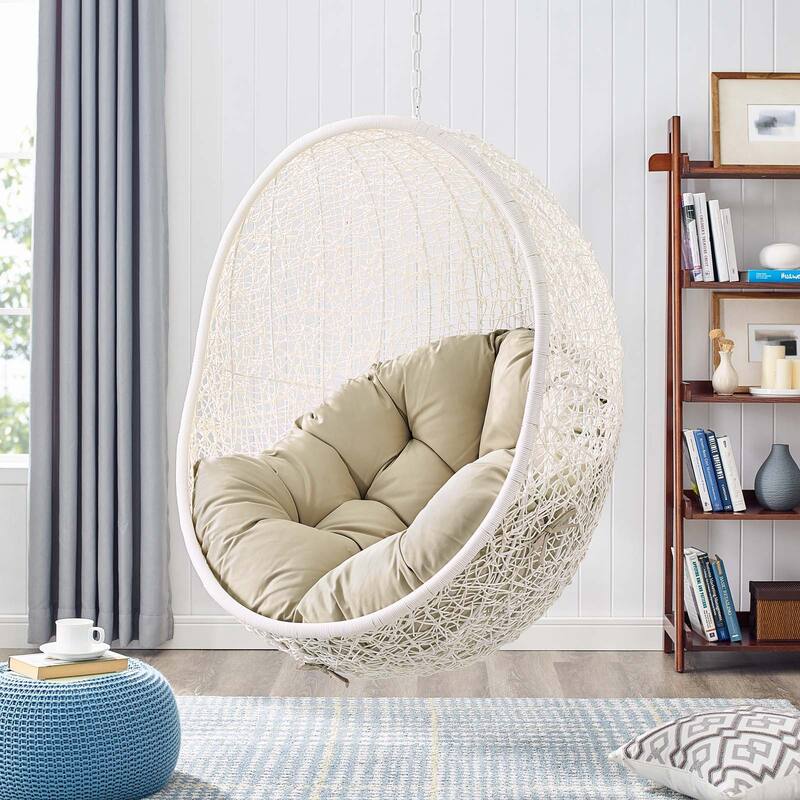 Hide Sunbrella Fabric Swing Outdoor Patio Lounge Chair without Stand
