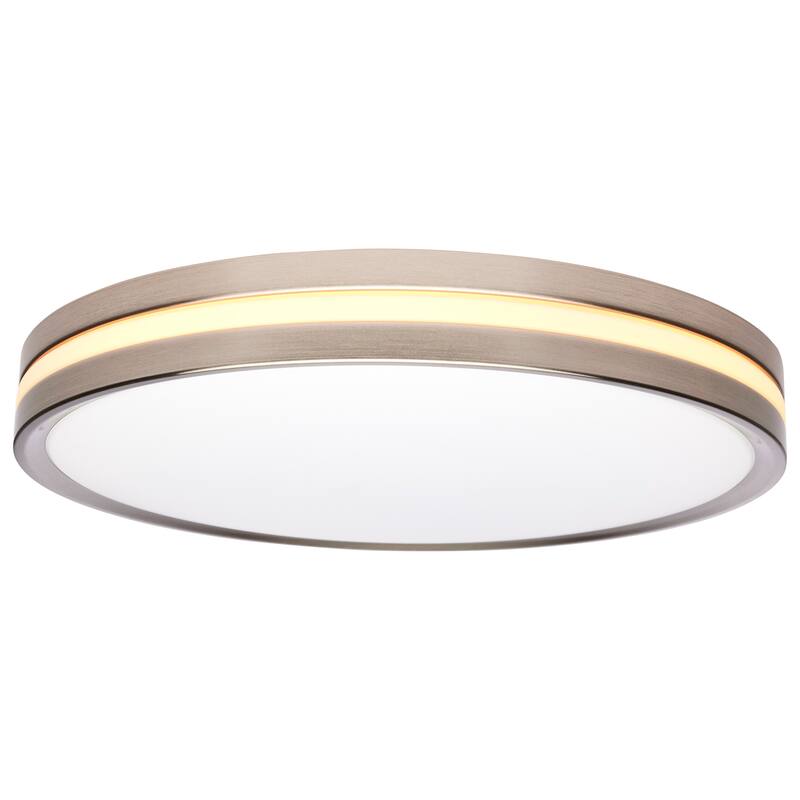 15 Inch Surface Mount with Night Light 5 CCT Selectable Brushed Nickel Finish - Brushed Nickel