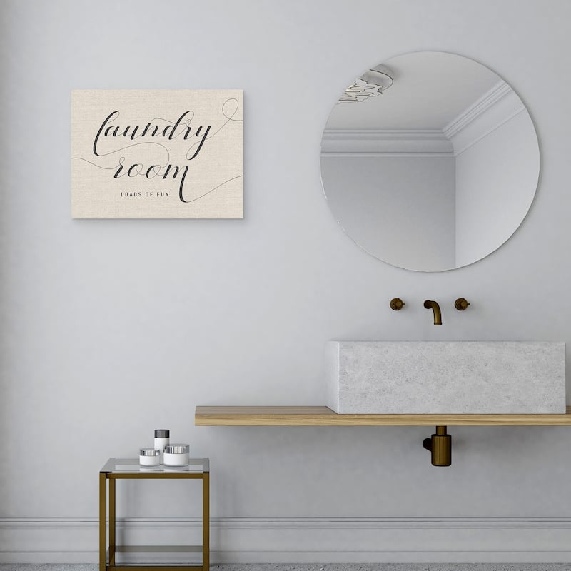 Laundry Room Crop Canvas Art Print