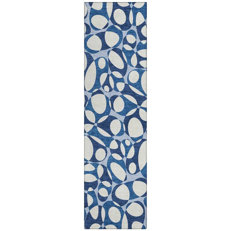 Machine Washable Indoor/ Outdoor Contemporary Saline Chantille Rug