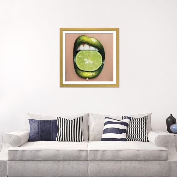 realistic lime lips drawing
