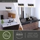 preview thumbnail 3 of 10, Bozeman 3-Light 24.75 in. W Burnished Bronze Rustic Cabin Bathroom Vanity Lighting Fixture, Amber Flake Glass Shade, Bear, Trees