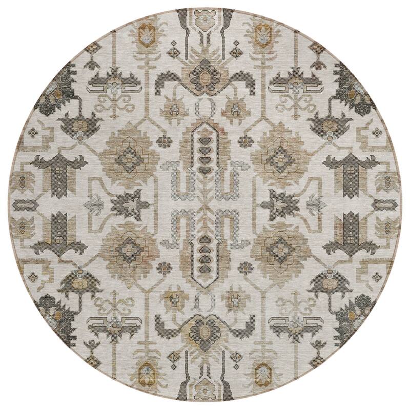 HomeRoots Oriental Traditional Rectangle Outdoor Rug