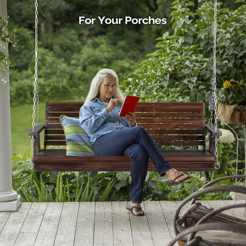 3-person Wood Porch Swing