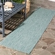 preview thumbnail 75 of 177, SAFAVIEH Courtyard Jonell Indoor/ Outdoor Patio Backyard Rug 2'3" x 10' Runner - Aqua/Grey