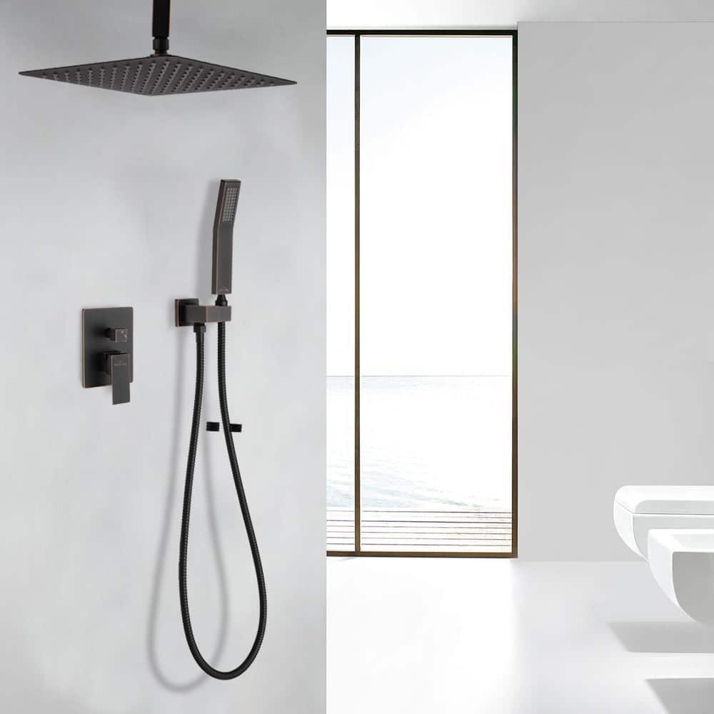 Proox 10" ORB Rainning Shower Wall Mounted with Pressure Balancing Valve - 10 inch