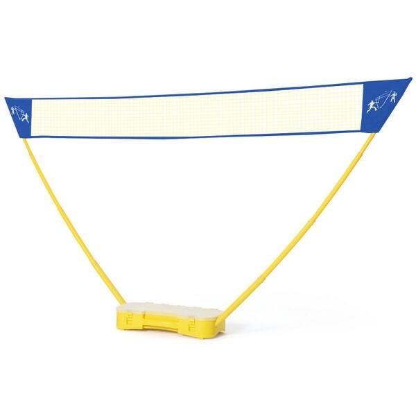 slide 2 of 12, Portable Badminton Set Folding Tennis Badminton Volleyball Net - 116.5" x 13.5" x 61" Yellow/Blue - ABS/Polyester