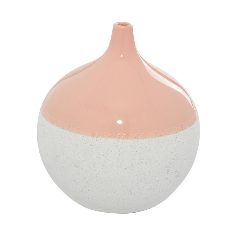 Ceramic Vase with Pink Top - Pink - Roche River Decor