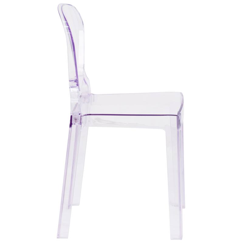 Chair with Tear Back in Transparent Crystal - Wedding Chairs - 15.75"W x 19.5"D x 32.25"H