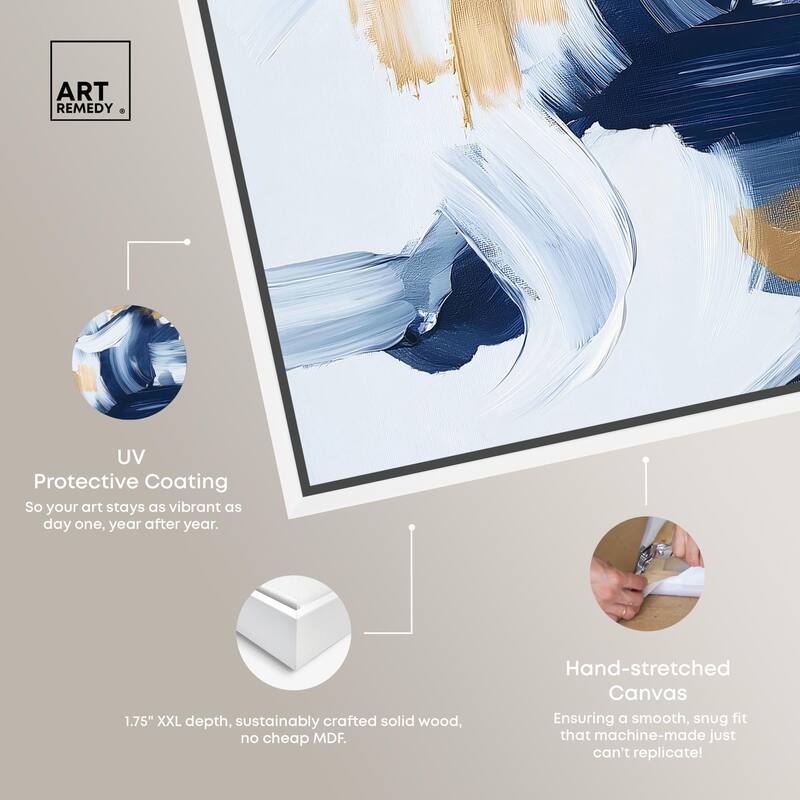 Azure and Gold Canvas by Art Remedy