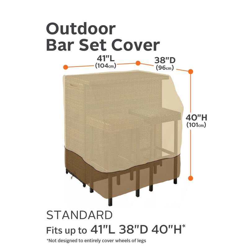 Classic Accessories Veranda Water-Resistant 41 Inch Outdoor Bar Set Cover