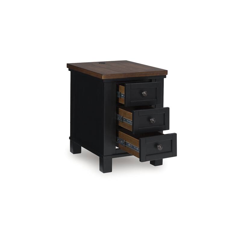 Signature Design by Ashley Wildenauer Brown/Black Chairside End Table - 18.13" W x 22" D x 24" H