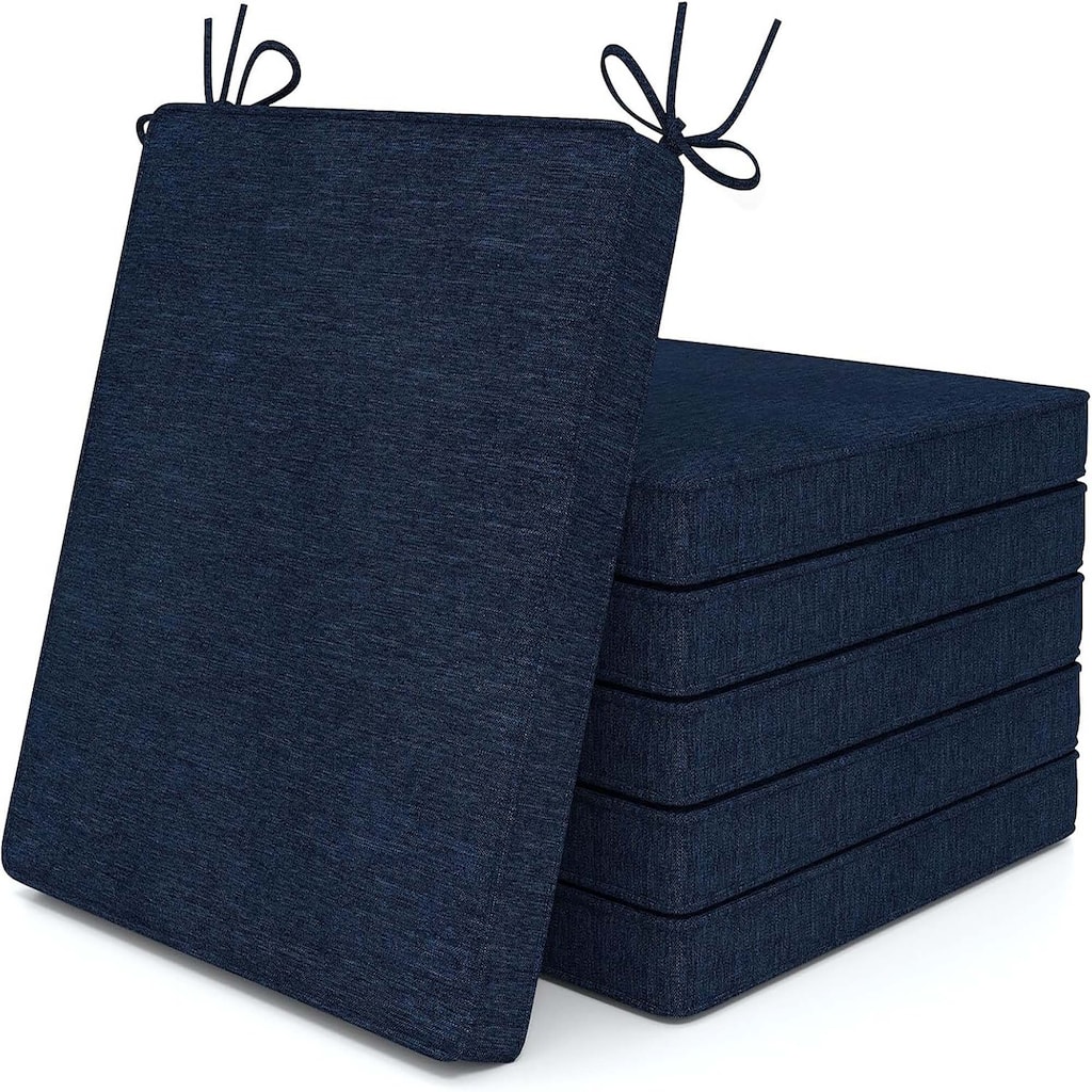 Set of 2/4/6 Patio Cushions Outdoor Square Chair Seat Cushion