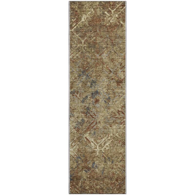 Premium Washable Super Soft Trellis Distressed Mayfield Rug