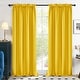 preview thumbnail 31 of 85, Deconovo Solid Rod Pocket Curtain Panel Pair, Set of 4 Panels 42x84 Inch - Mellow Yellow