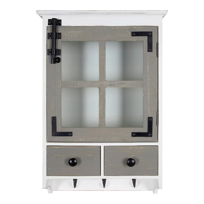 Kate and Laurel Hutchins Decorative Wood Wall Cabinet