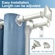 preview thumbnail 26 of 28, Modern Square Urn Adjustable Drapery Double Curtain Rod