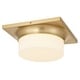 preview thumbnail 12 of 11, 10-in Antique Brass LED Flush Mount