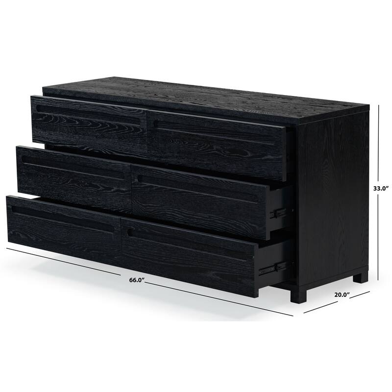 SAFAVIEH Couture Tobiette 6 Drawer Wood Dresser