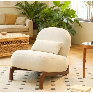 28 Inch Seat Wide Velvet Accent Chair with Solid Wood Legs - Bed Bath ...