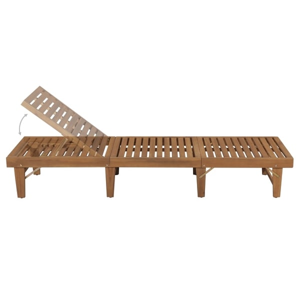 wooden folding sun lounger