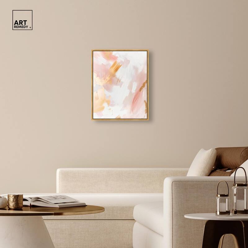 Rose Gold Veil III Canvas by Art Remedy
