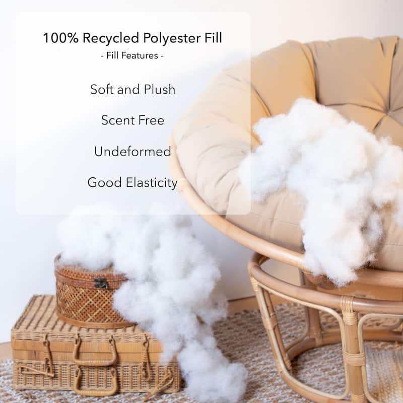Sorra Home Velvet Shimmer Indoor Textured Papasan Cushion (Cushion Only)