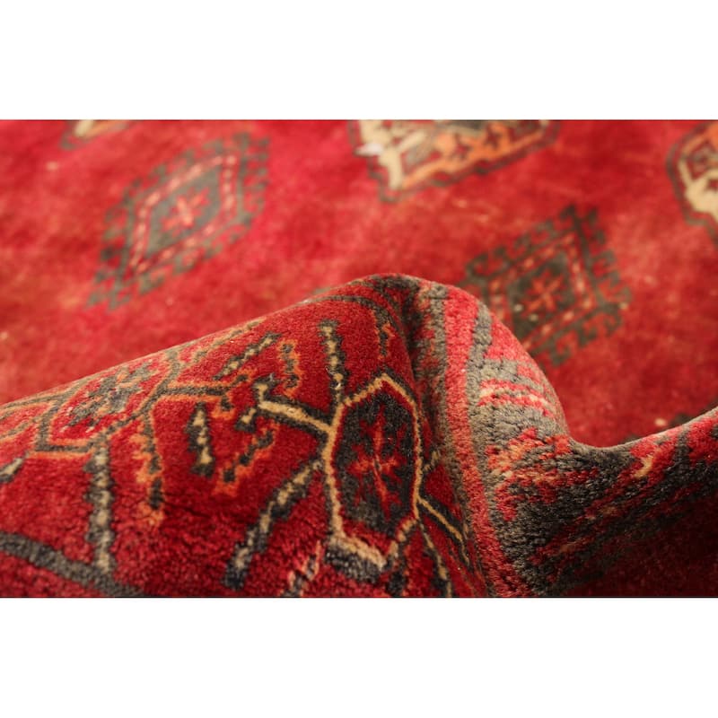 ECARPETGALLERY Hand-knotted Baluch Red Wool Rug - 4'7 x 5'10