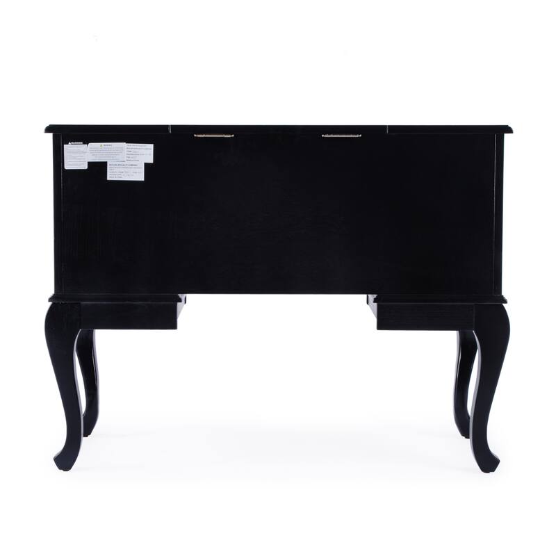 Charlotte 40 in. W Rectangular Wood Vanity/Valet Desk with Storage Drawers and Mirror