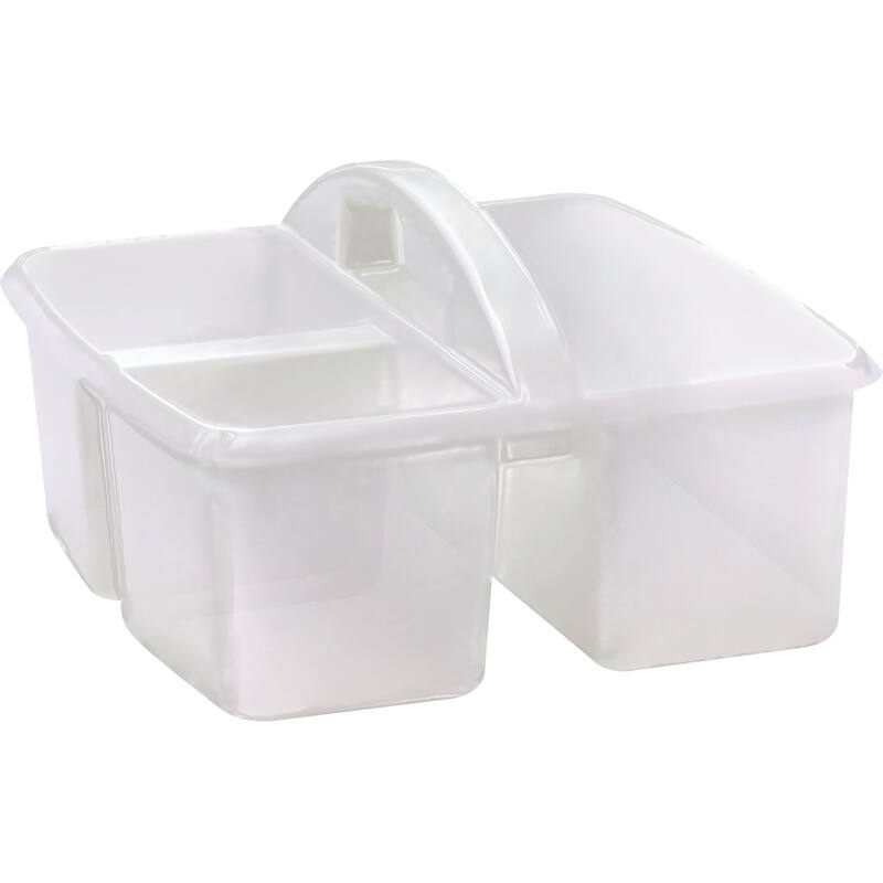 Teacher Created Resources Plastic Storage Caddy, Clear, Pack of 6