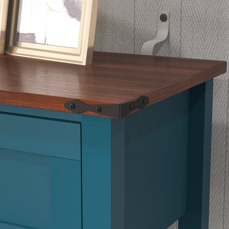 Versatile Rustic Console Table with Multiple Storage Options for Any Room
