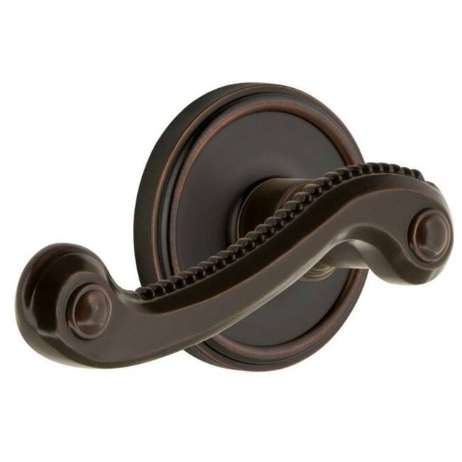 Grandeur Georgetown Solid Brass Rose Right Handed Single Dummy Lever - Timeless Bronze