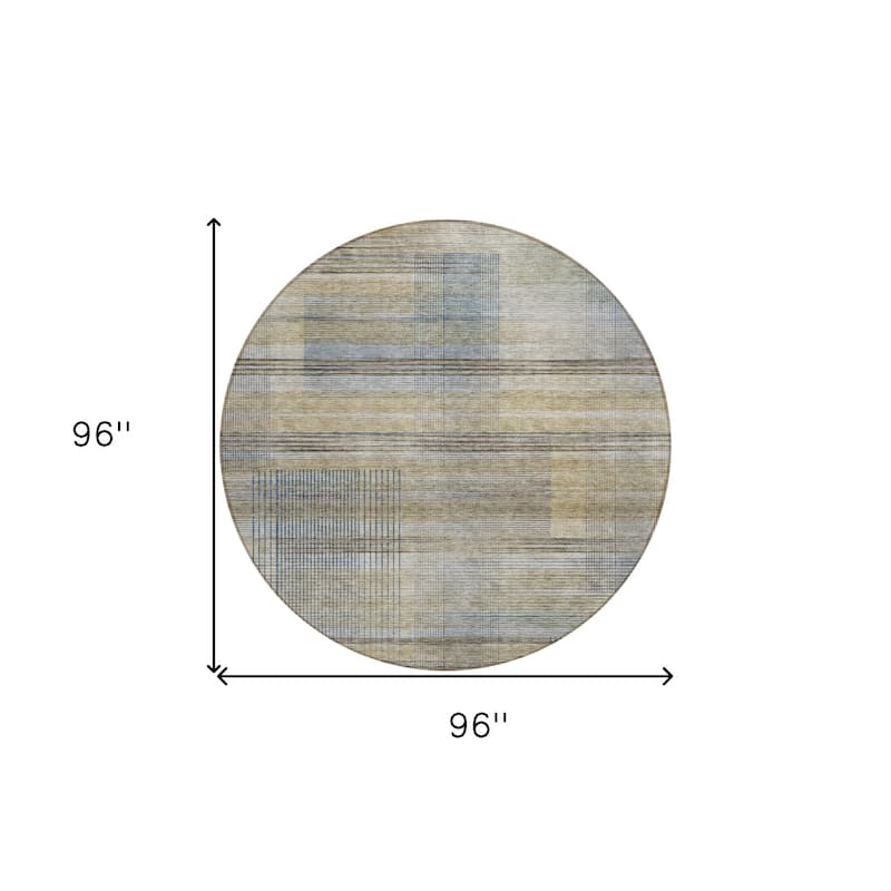 HomeRoots Striped Transitional Rectangle Outdoor Rug