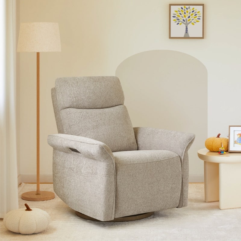 Spruce & Spring Power Swivel Recliner Chair Triple-Motor Nursery Glider