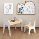 preview thumbnail 1 of 13, Kids Table Set with One Chair, Wooden Children Study Table, 2-8 Age Kids Funiture White